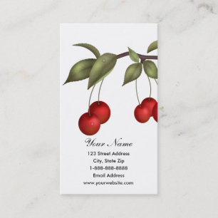 Cartes de visite de cerises