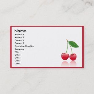 Cartes de visite de cerises