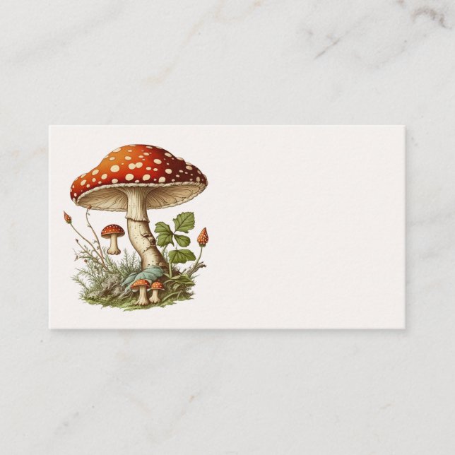 Cartes de visite de champignons magiques (Devant)
