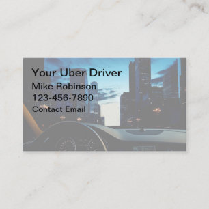 Cartes de visite de chauffeur de service de voitur