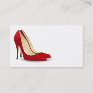 CARTES DE VISITE DE CHAUSSURES ROUGES À HAUT NIVEA