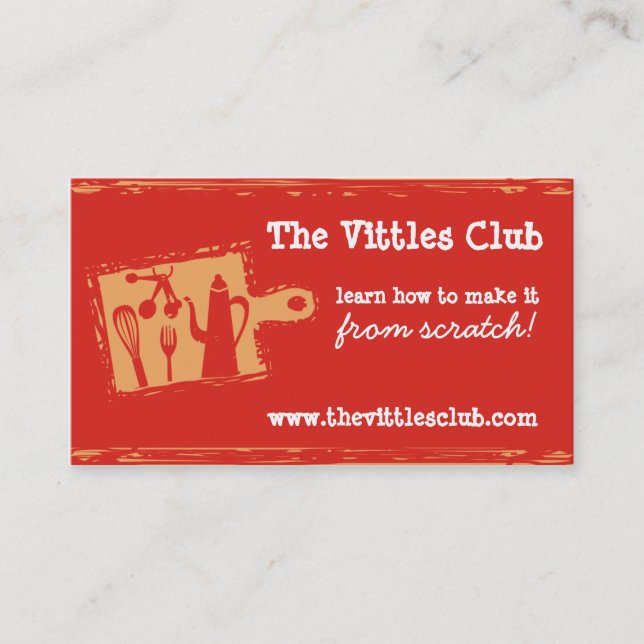 cartes de visite de chef de batteries de cuisine (Devant)