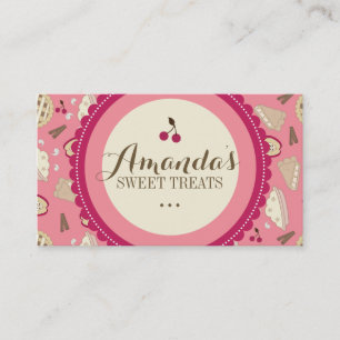 Cartes de visite de chef de pâtisserie d'amusemen