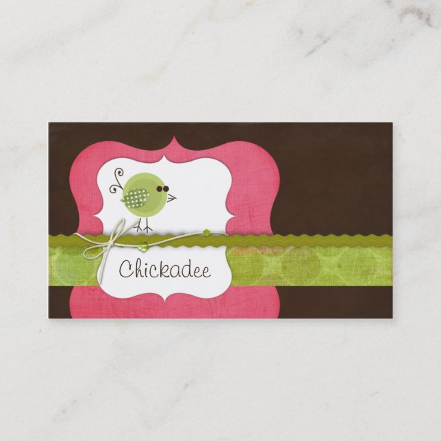Cartes de visite de chickadee (Devant)