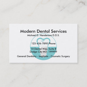 Cartes de visite de chirurgien-dentiste