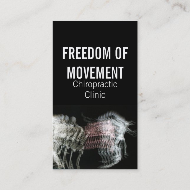 Cartes de visite de clinique de chiropractie (Devant)