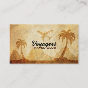 Cartes de visite de club de voyages