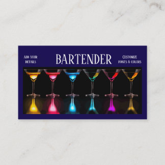 Cartes de visite de cocktail de barbare Mixologist