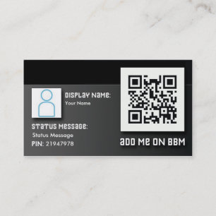 Cartes de visite de code barres de BBM