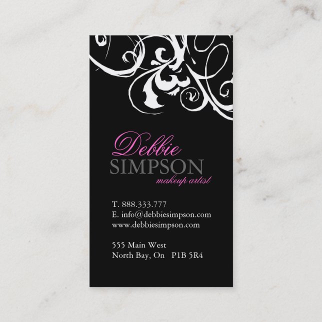 Cartes de visite de concepteur (Devant)