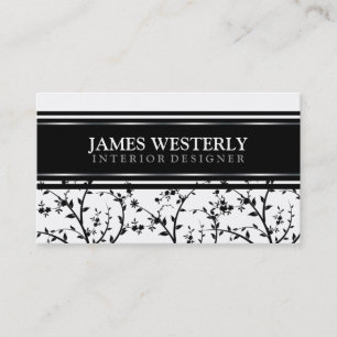 Cartes de visite de concepteur d'intérieur profess