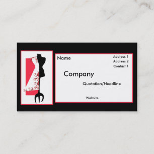 Cartes de visite de conception de la couturière