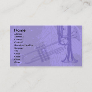 CARTES DE VISITE DE CONCEPTION DE TROMPETTE