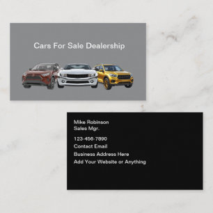 Cartes de visite de concessionnaire automobile d'o