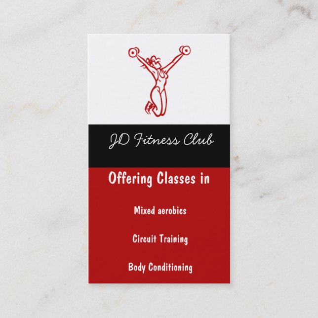 Cartes de visite de conditionnement physique (Devant)