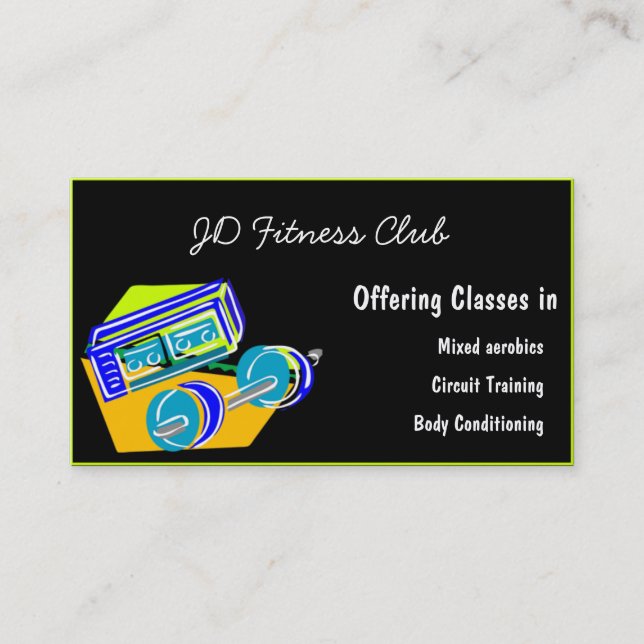 Cartes de visite de conditionnement physique (Devant)