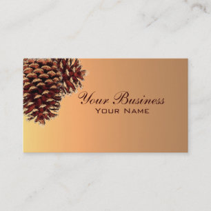Cartes de visite de cône de pin colorés par