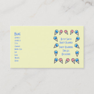 Cartes de visite de cônes de crème glacée - Entièr