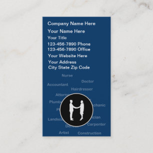 Cartes de visite de conseiller de carrière