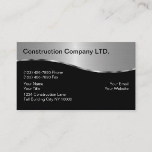 Cartes de visite de construction
