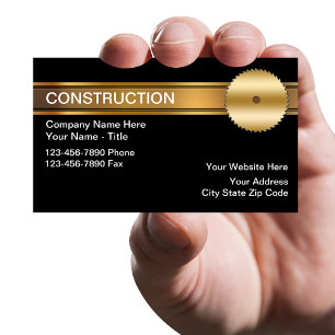 Cartes de visite de construction classique