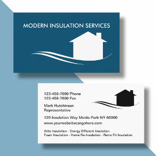 Cartes de visite de construction de l'isolation th