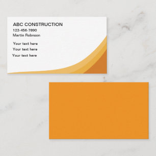 Cartes de visite de construction simples en gras