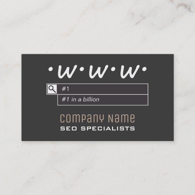 Cartes de visite de consultants en matière de SEO (Devant)
