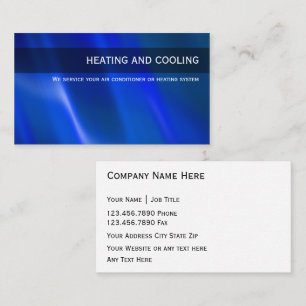 Cartes de visite de contrôle de climat