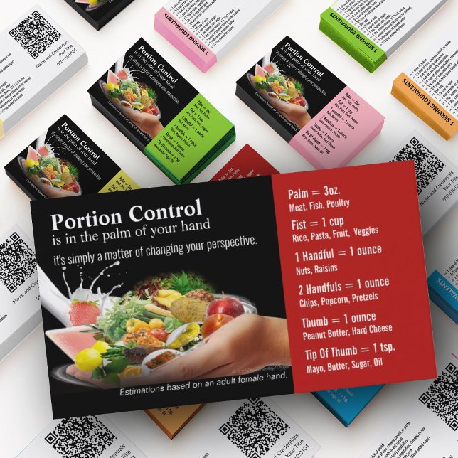 Cartes de visite de contrôle de la partie (Nutrition Mastery Business Cards in custom colors)