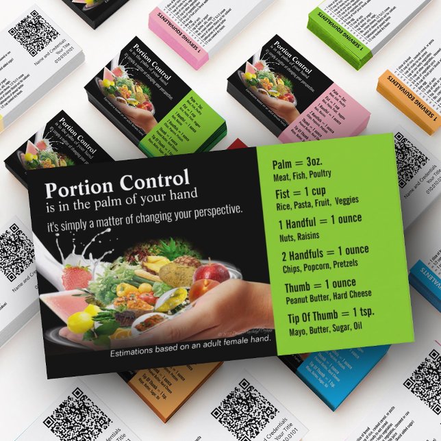 Cartes de visite de contrôle de la partie (Nutrition Mastery Business Cards in custom colors)