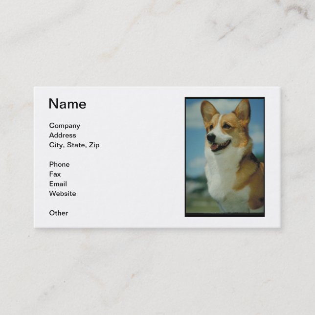 Cartes de visite de corgi de Gallois (Devant)