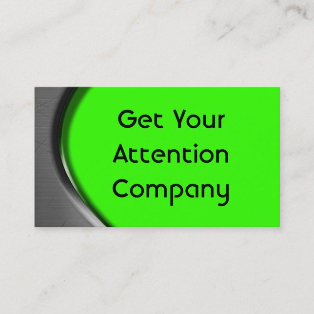 Cartes de visite de courbe en métal (Devant)