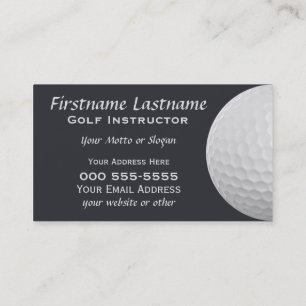 Cartes de visite de coutume de boules de golf