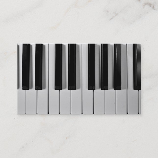 Cartes de visite de coutume de clavier de piano (Devant)