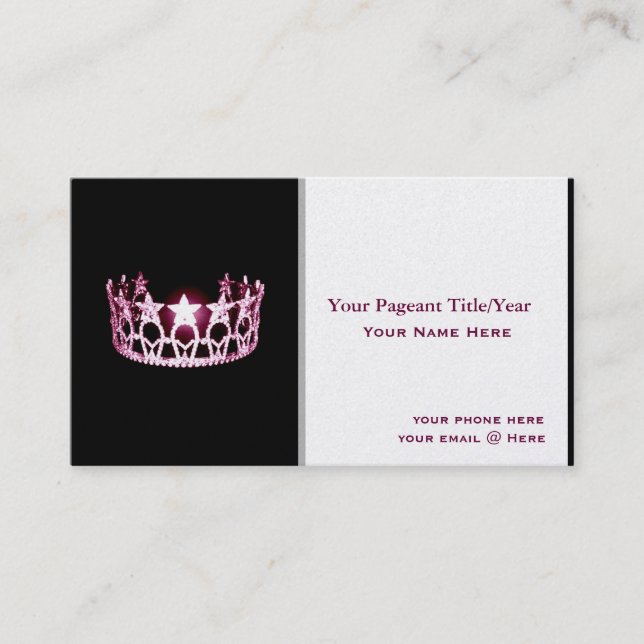 Cartes de visite de coutume de couronne de style (Devant)