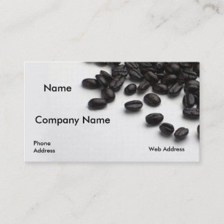 Cartes de visite de coutume de grains de café
