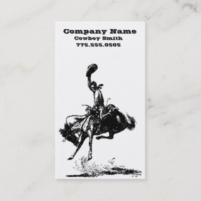 Cartes de visite de cowboy (Devant)