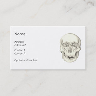 Cartes de visite de crâne