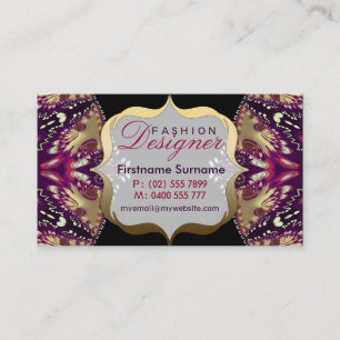 Cartes de visite de créateur de mode moderne batik