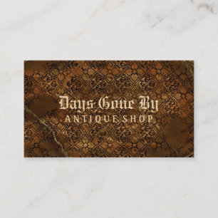 Cartes de visite de cru d'antiquités de magasin de