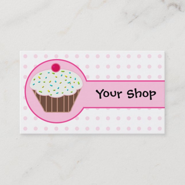 cartes de visite de cupcake (Devant)