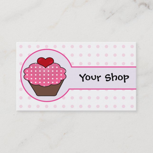 cartes de visite de cupcake (Devant)