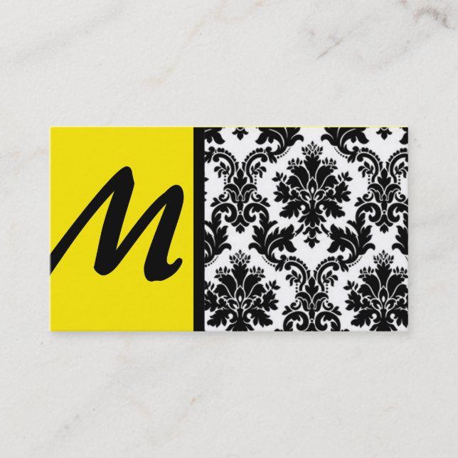 Cartes de visite de Damas noirs et jaunes (Devant)
