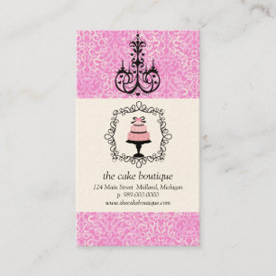 Cartes de visite de damassé de rose de fantaisie