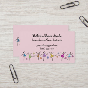 Cartes de visite de danse Ballerina