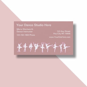Cartes de visite de danse de ballet