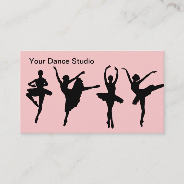 Cartes de visite de danse de ballet (Devant)