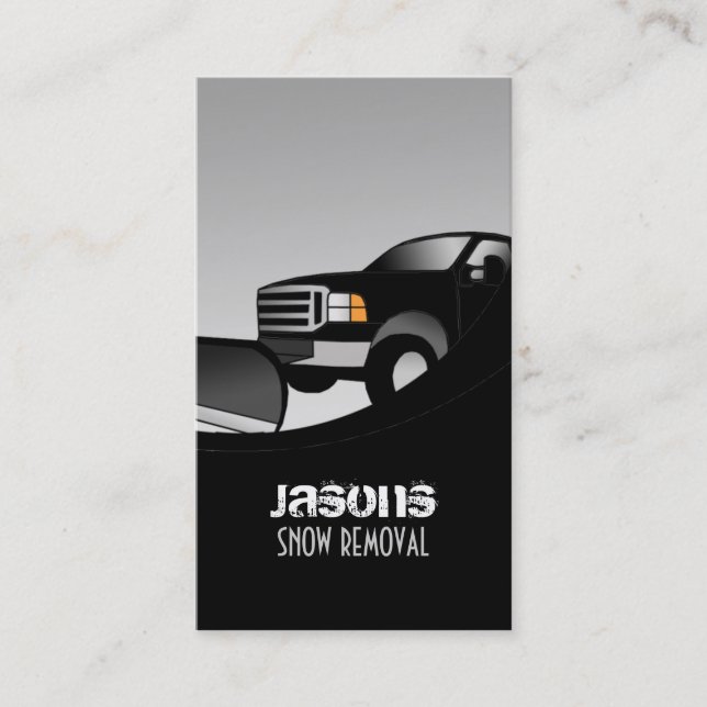 Cartes de visite de déblaiement de neige (Devant)