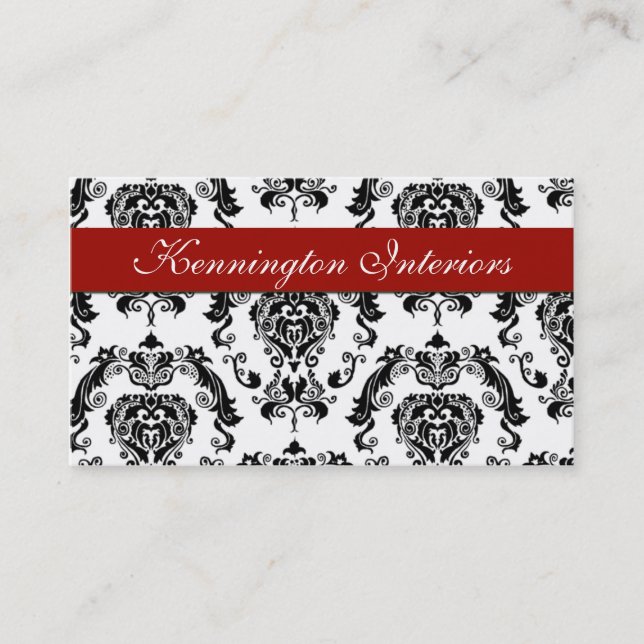 Cartes de visite de dentelle rouge noir rouge Crim (Devant)